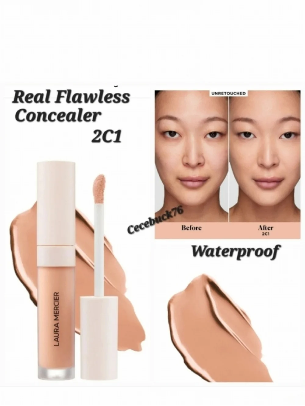 🌺Laura Mercier 2C1 Real Flawless Weightless Perfecting Serum Concealer